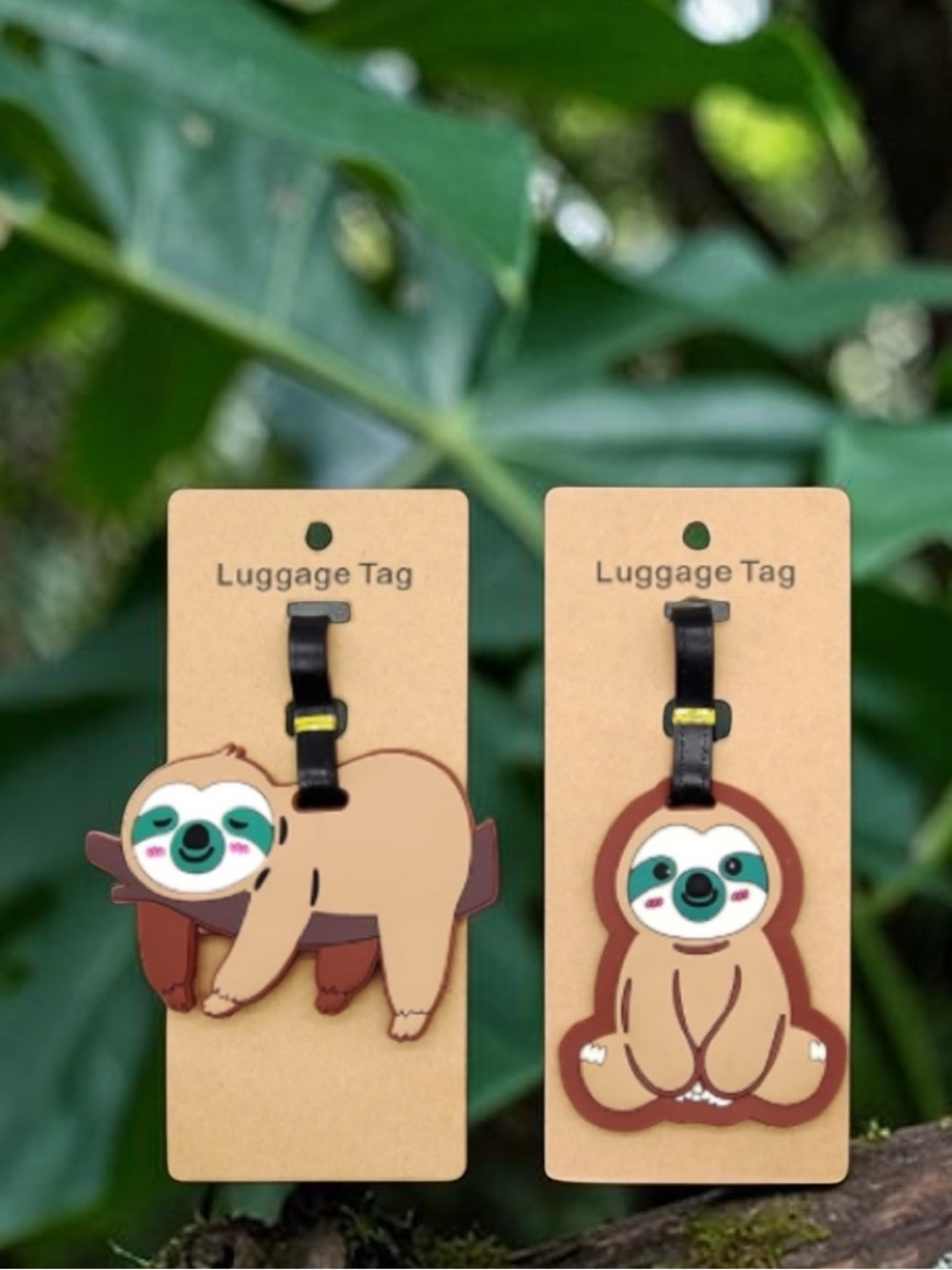 Sloth silicone luggage tags set of two 🆕 - Picture 7 of 10